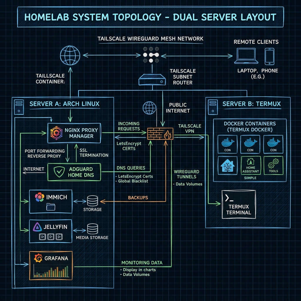 Homelab System Topology Diagram