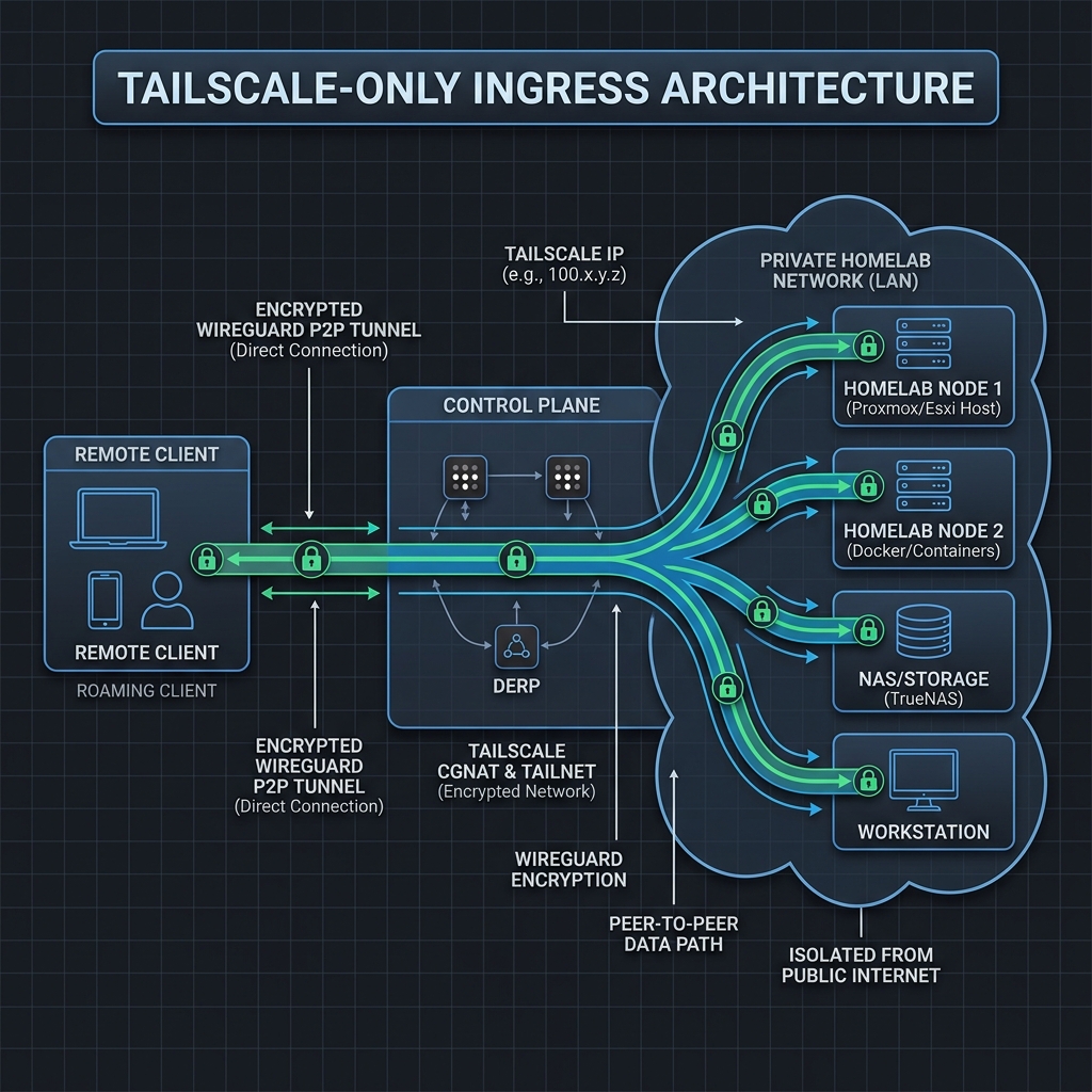 Tailscale Ingress Architecture Diagram