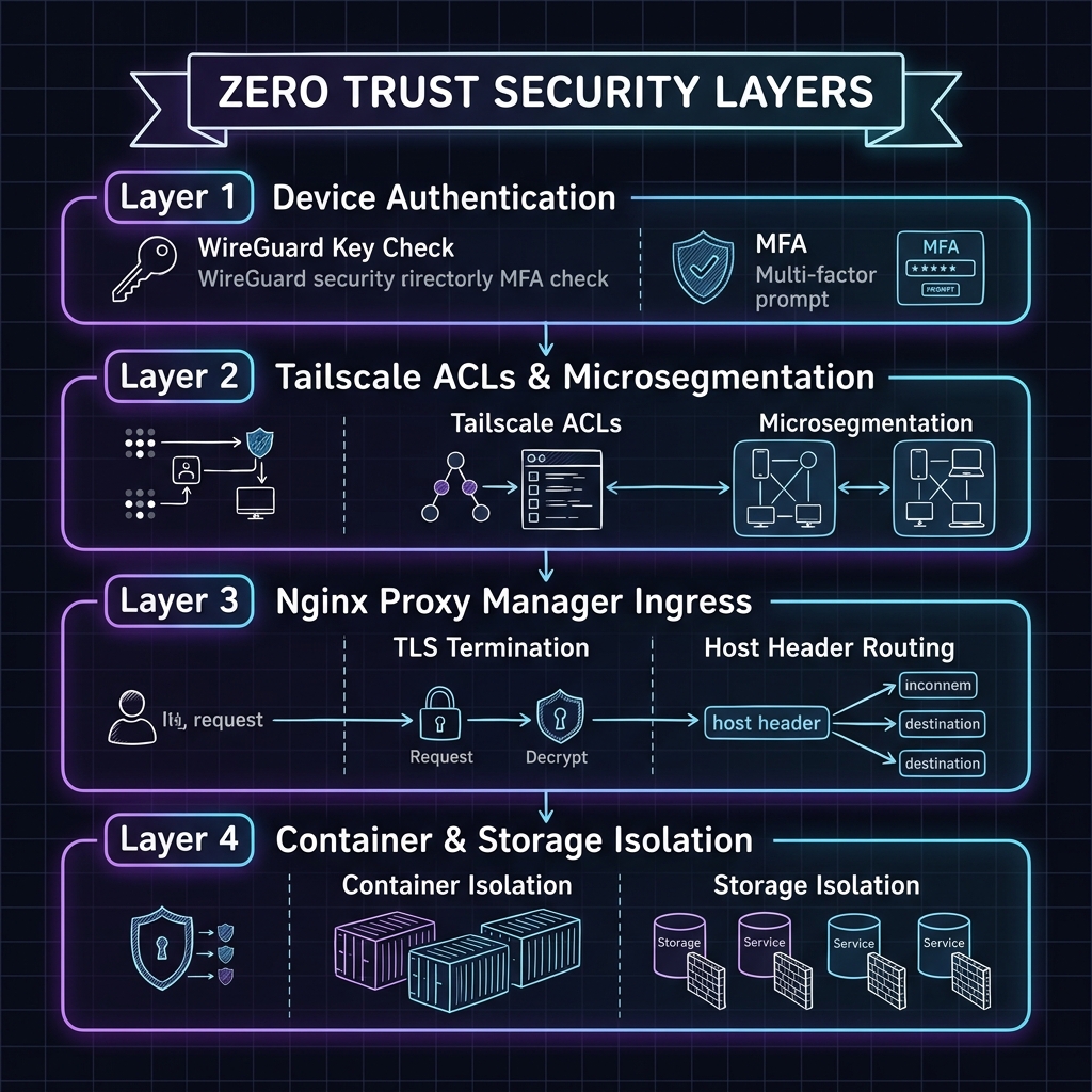 Zero Trust Security Layers Diagram